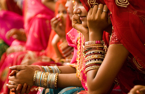 couleurs saris inde